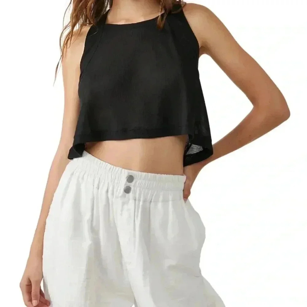 FP Movement by Free People Keep Away Tank - Black XS